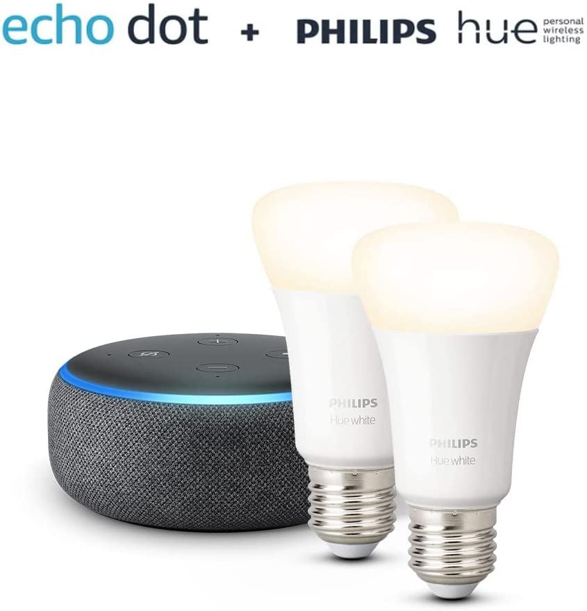 29 99 le pack Echo Dot 3 2 ampoules connectées philips Bons Plans