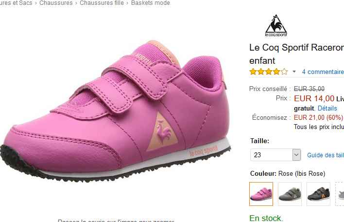 basket le coq sportif enfant violet