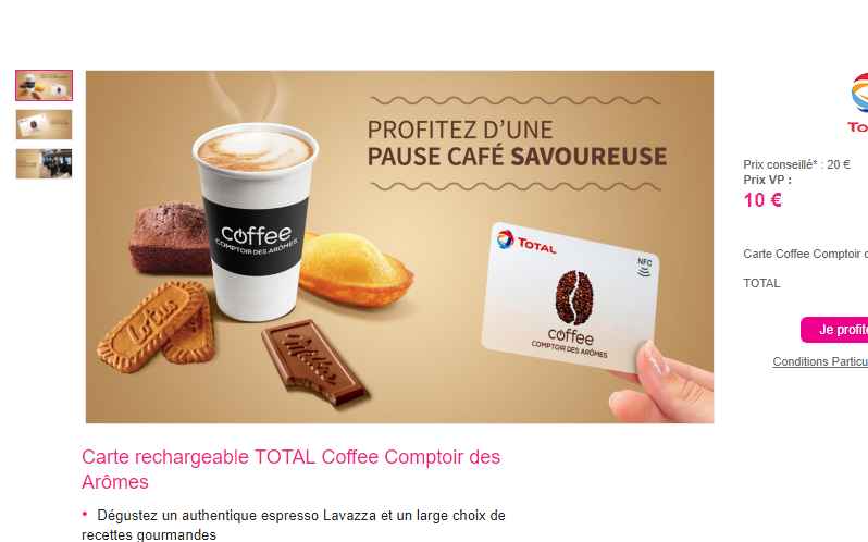 carte total coffee