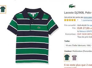 polo lacoste rayé