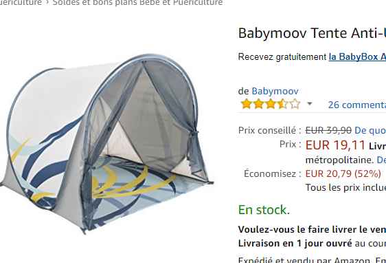 Puericulture 19 La Tente Babymoov Anti Uv Bons Plans Bonnes Affaires