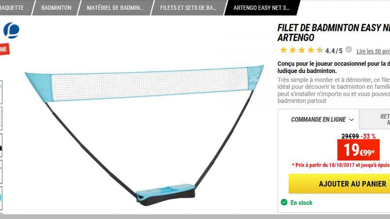 decathlon easy net 3m