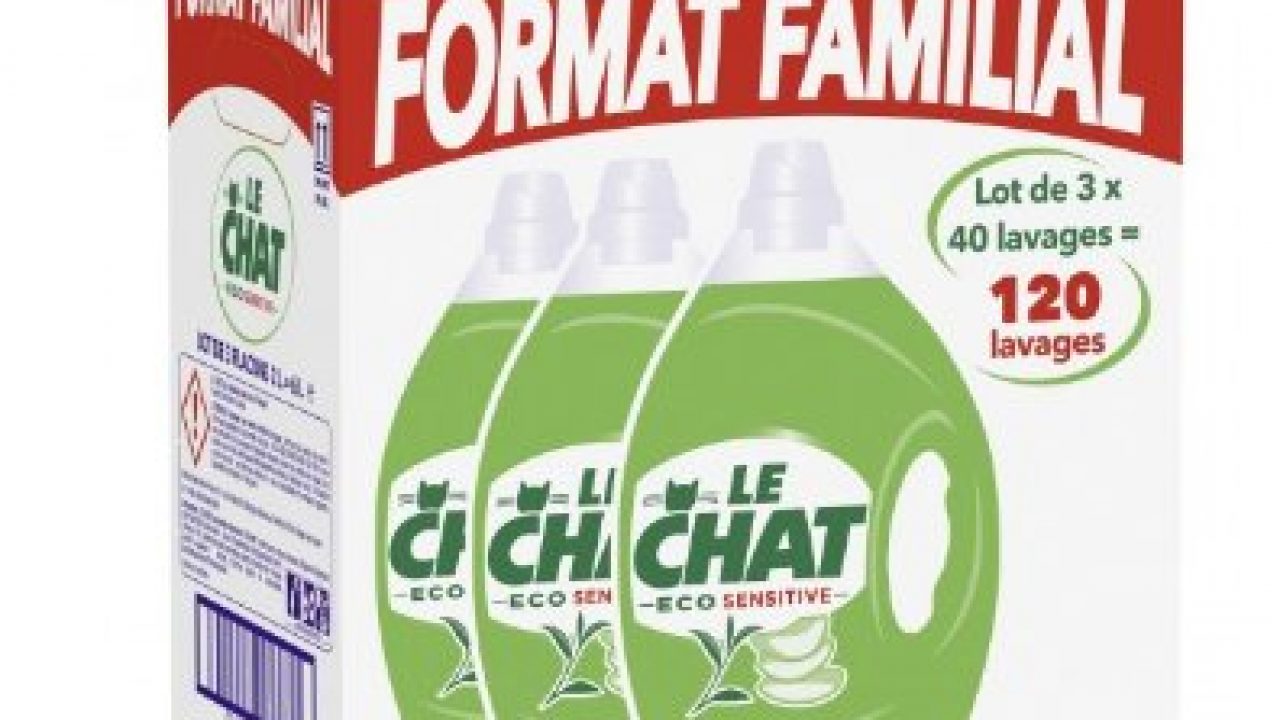 50 Sur Le Lot De 3 Bidons Lessive Liquide Le Chat Ecosensitive Bons Plans Bonnes Affaires