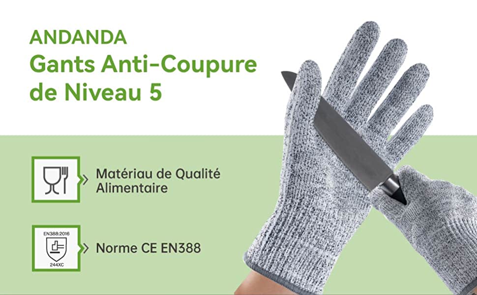 La Paire De Gants Anti Coupure Andanda Huitre Bons