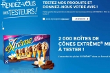 Gratuit : 2000 boites de cones de glaces extreme mini