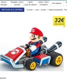 Jouet : voiture radiocommandée mario kart 100% remboursée
