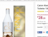 Parfum femmes pas cher : ckin2u 100ml à 25 euros port inclus