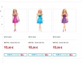Bonne affaire poupées barbies : 50% sur la carte sur les barbies glitz